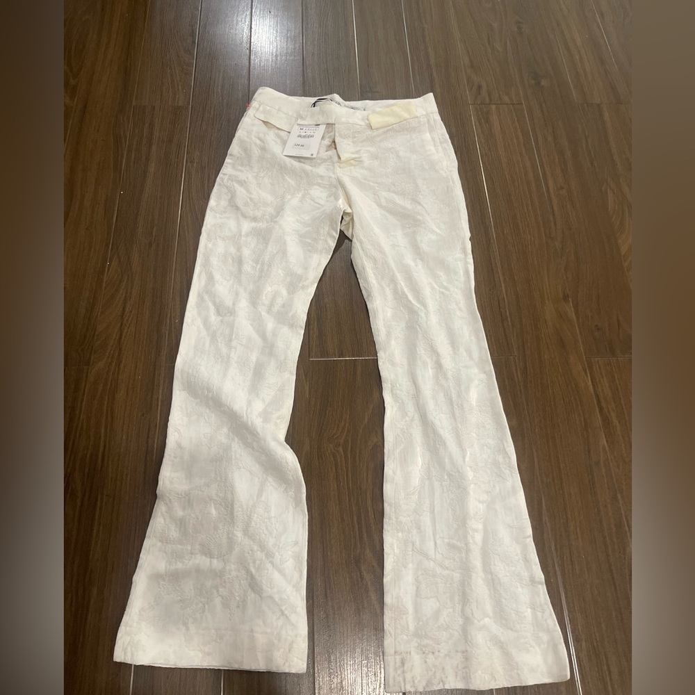 Zara flower textured pants